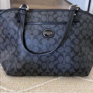Coach handbag black leather